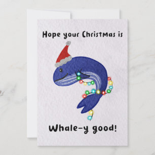 Hoop dat jullie kerst goed is voor de walvis! feestdagenkaart