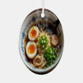Hoop dat jullie kerst soep is! Ramen Pun Metalen Ornament (Voorkant Rechts)
