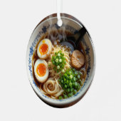 Hoop dat jullie kerst soep is! Ramen Pun Metalen Ornament (Voorkant links)