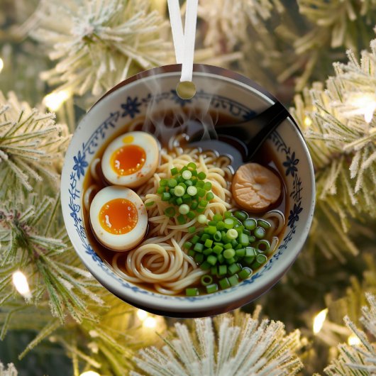 Hoop dat jullie kerst soep is! Ramen Pun Metalen Ornament (Insitu)