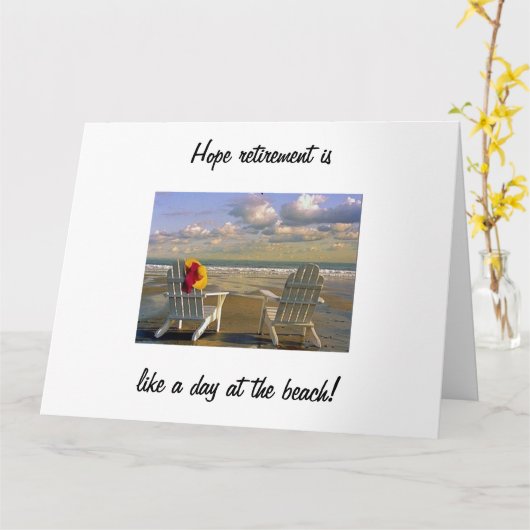 HOOP DAT PENSIOEN IS ALS EEN **DAG OP HET STRAND** KAART (Gele Bloem)