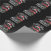 Hoop dat uw Kerstmis is Meowy en Bright Cat Kerstm Cadeaupapier (Hoek)