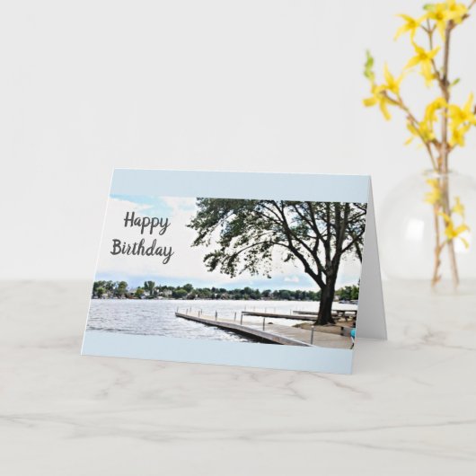 HOOP DAT VERJAARDAG IS ALS EEN DAG AAN HET "MEER" KAART (Gele Bloem)