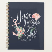 Hoop de anker van de sol Floral-religie Planner (Voorkant)