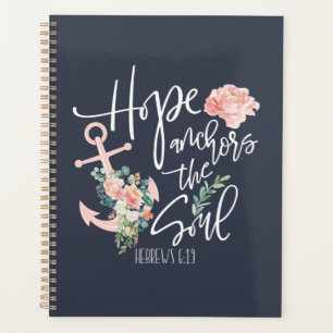 Hoop de anker van de sol Floral-religie Planner