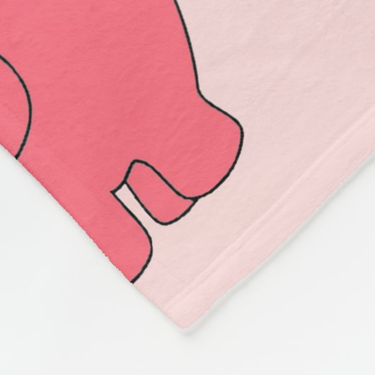 Hoop de Hippo - Kinderen Fleece Deken (Hoek)