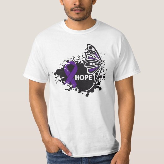 Hoop de vlinder voor huiselijk geweld t-shirt (Voorkant)