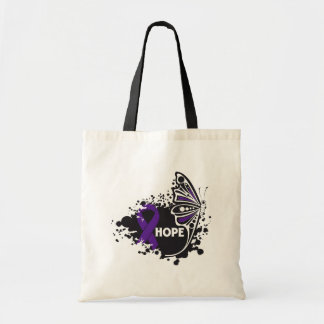 Hoop de vlinder voor huiselijk geweld tote bag