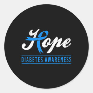 Hoop Diabetes Awareness Ribbon Diabetic Type 1 T1 Ronde Sticker