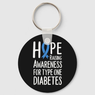 Hoop die bewust wordt gemaakt van type 1 diabetes  sleutelhanger