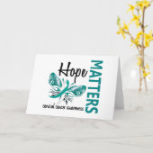 Hoop doet ertoe baarmoederhalskanker kaart (Gele Bloem)