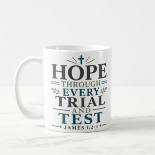 Hoop door elke beproeving en test Spirituele quote Koffiemok