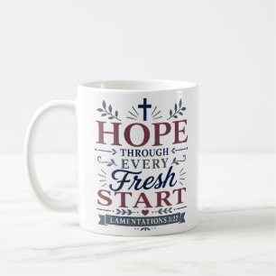 Hoop door elke nieuwe start Christelijke quote Koffiemok