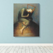 Hoop (door George Frederick Watts) Canvas Afdruk (Insitu (Houten vloer))