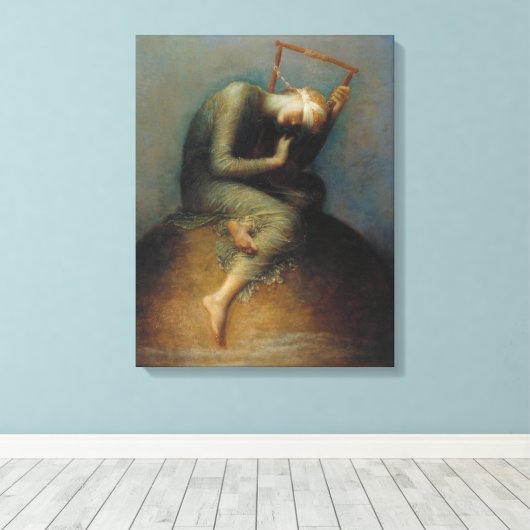 Hoop (door George Frederick Watts) Canvas Afdruk (Insitu (Houten vloer))