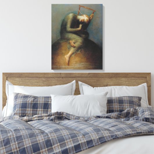 Hoop (door George Frederick Watts) Canvas Afdruk (Insitu (Slaapkamer))