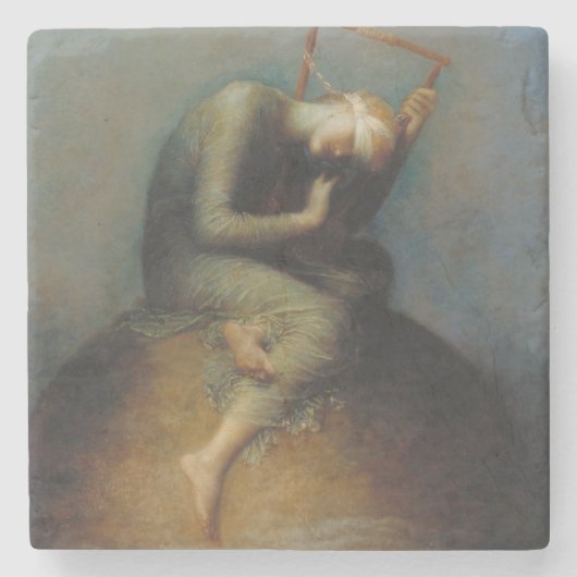 Hoop (door George Frederick Watts) Stenen Onderzetter (Voorkant)