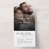 Hoop Droom Foto Bruiloft All In One Uitnodiging (Binnen)