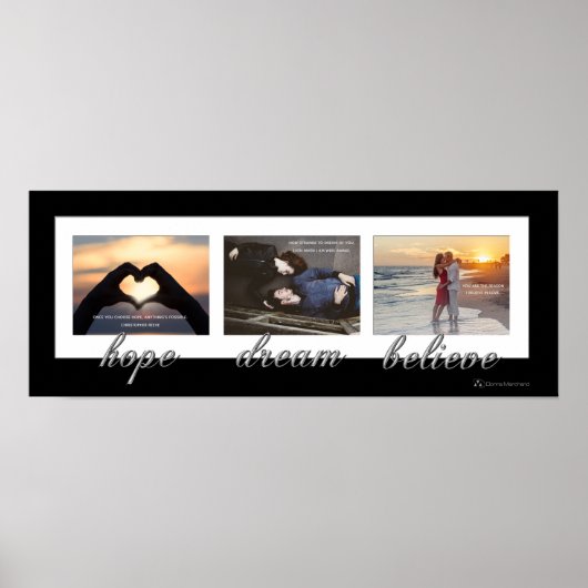 Hoop, Droom, Geloof Pas Getrouwd Poster (Voorkant)