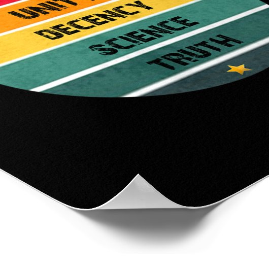 Hoop Eenheid Decency Wetenschap Waarheid Inaugurat Poster (Hoek)