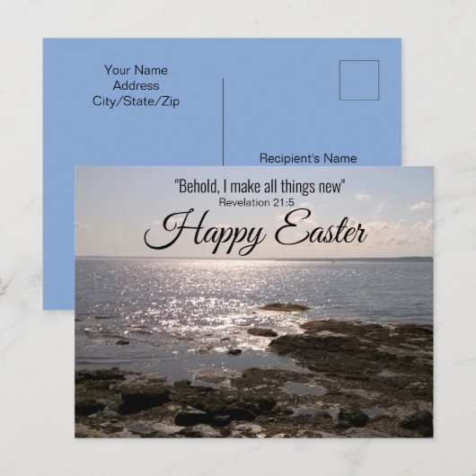 Hoop en aanmoediging Bijbel Verse Ocean Foto Briefkaart (Voorkant / Achterkant)