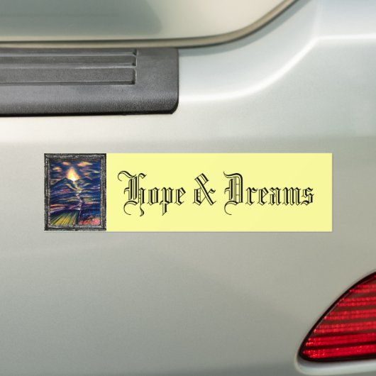 Hoop en dromen bumpersticker (Op auto)