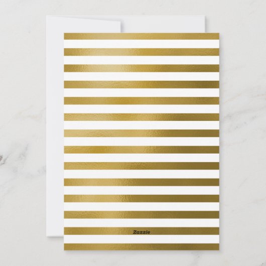 Hoop en gejuich | Minimaal wit en goud nieuwjaar Feestdagenkaart (Achterkant)