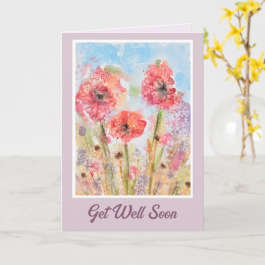 Hoop en herstel Beterschap Wenskaart Kaart (Gele Bloem)