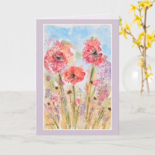 Hoop en herstel gebedskaart kaart (Gele Bloem)