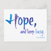 Hoop, en houd bezig protesteren Briefkaart (Voorkant)