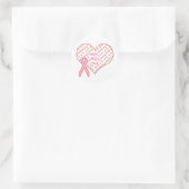 Hoop en liefde ronde sticker (Tas)