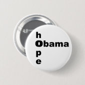 Hoop en Obama Ronde Button 5,7 Cm (Voorkant /achterkant)