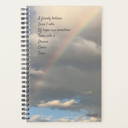 Hoop en Regenboog Dromen Planner (Voorkant)
