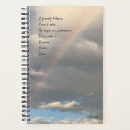 Hoop en regenboogdromen planner