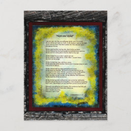 Hoop en reliëf briefkaart