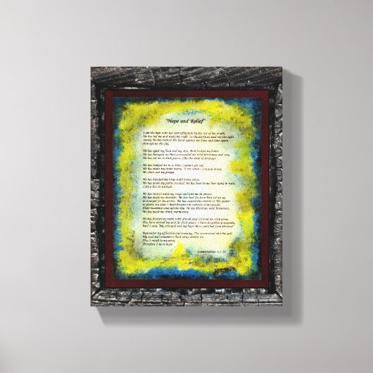 Hoop en reliëf canvas afdruk (Voorkant)