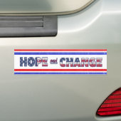 Hoop en Verander Democrat Bumpersticker (Op auto)