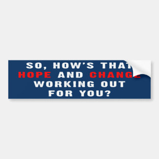 Hoop en verandering Bumpersticker