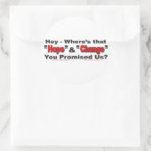 Hoop en verandering ronde sticker (Tas)