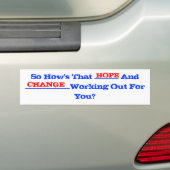 hoop en verandering twee toon bumpersticker (Op auto)