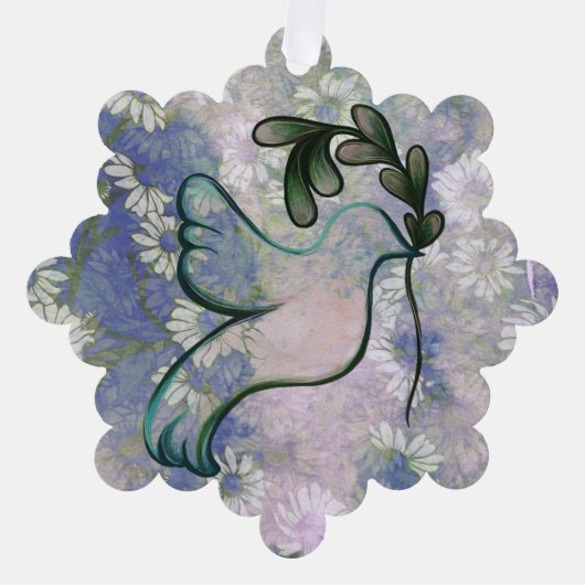 Hoop en vrede ornament kaart (Voorkant)