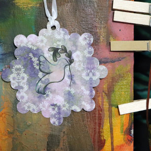 Hoop en vrede ornament kaart