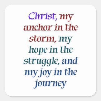 Hoop en Vreugde in Christus Vierkante Sticker