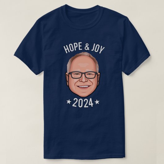 Hoop en vreugde - Tim Walz T-shirt (Design voorkant)