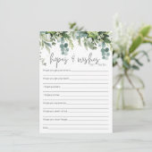 Hoop en wensen voor Baby invoegen Informatiekaartje (Staand voorkant)