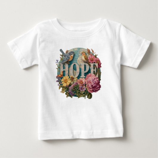 Hoop Floral Typography met Vogels en Botanische (Voorkant)