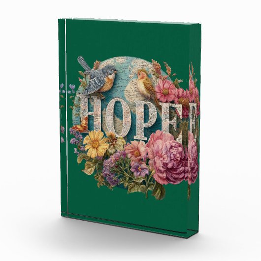 Hoop Floral Typography met Vogels en Botanische Fotoblokken (Rechts)