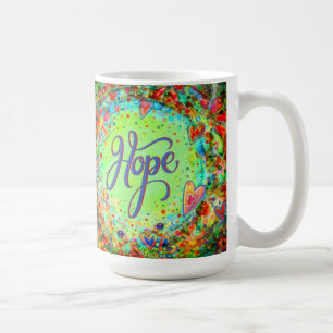 Hoop Floral Whimsical Inspirerend Groen Koffiemok