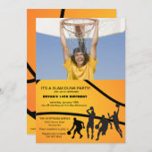 Hoop Game Photo Invitation Kaart (Voorkant / Achterkant)