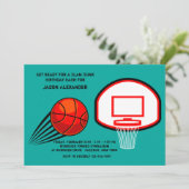 Hoop Game Verjaardag Party Uitnodiging (Staand voorkant)